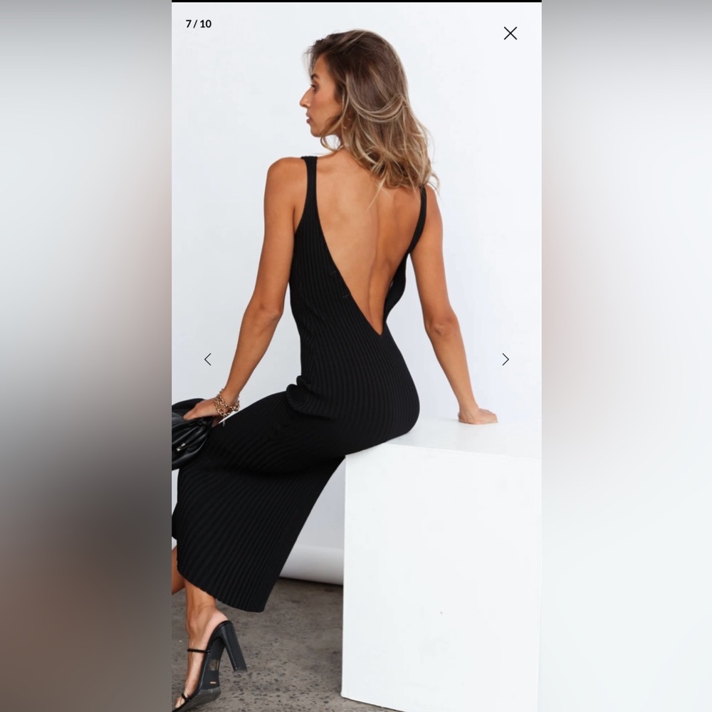 Hello Molly Black Backless Dress
